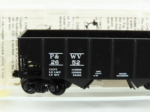 N Kadee Micro-Trains MTL 56210 P&WV Pittsburgh & West Virginia 2-Bay Hopper 2652