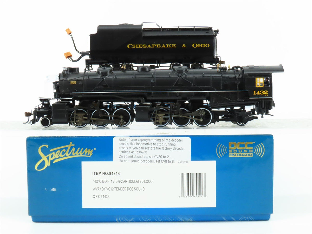 HO Scale Bachmann Spectrum 84814 C&amp;O Chesapeake &amp; Ohio 2-6-6-2 Steam #1432 w/DCC