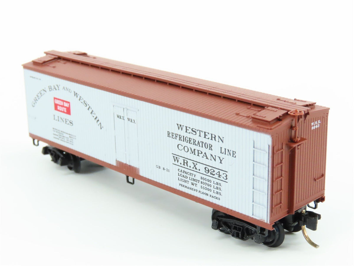 N Scale Kadee Micro-Trains MTL 49310 WRX Green Bay Route 40&#39; Wood Reefer #9243