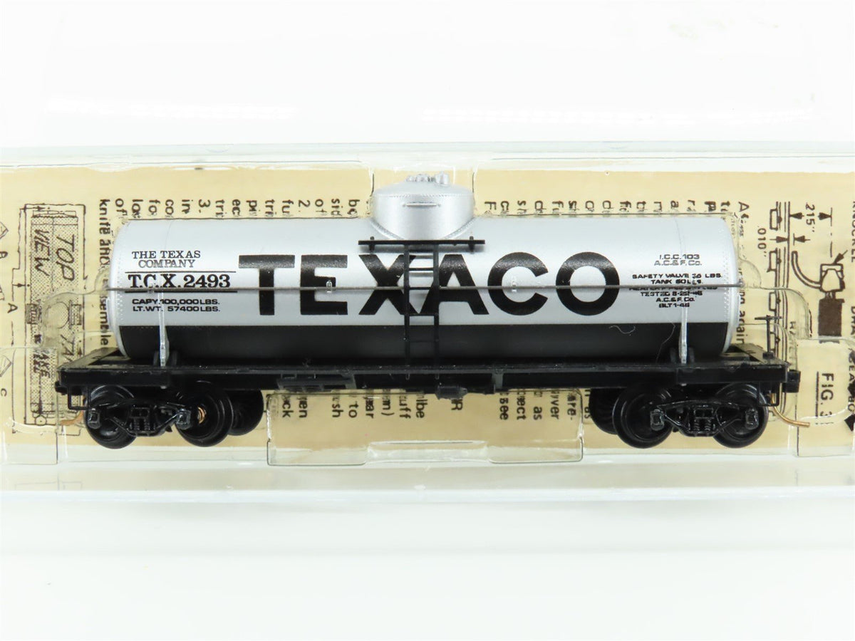 N Scale Kadee Micro-Trains MTL 65072 TCX Texaco 39&#39; Single Dome Tank Car #2493