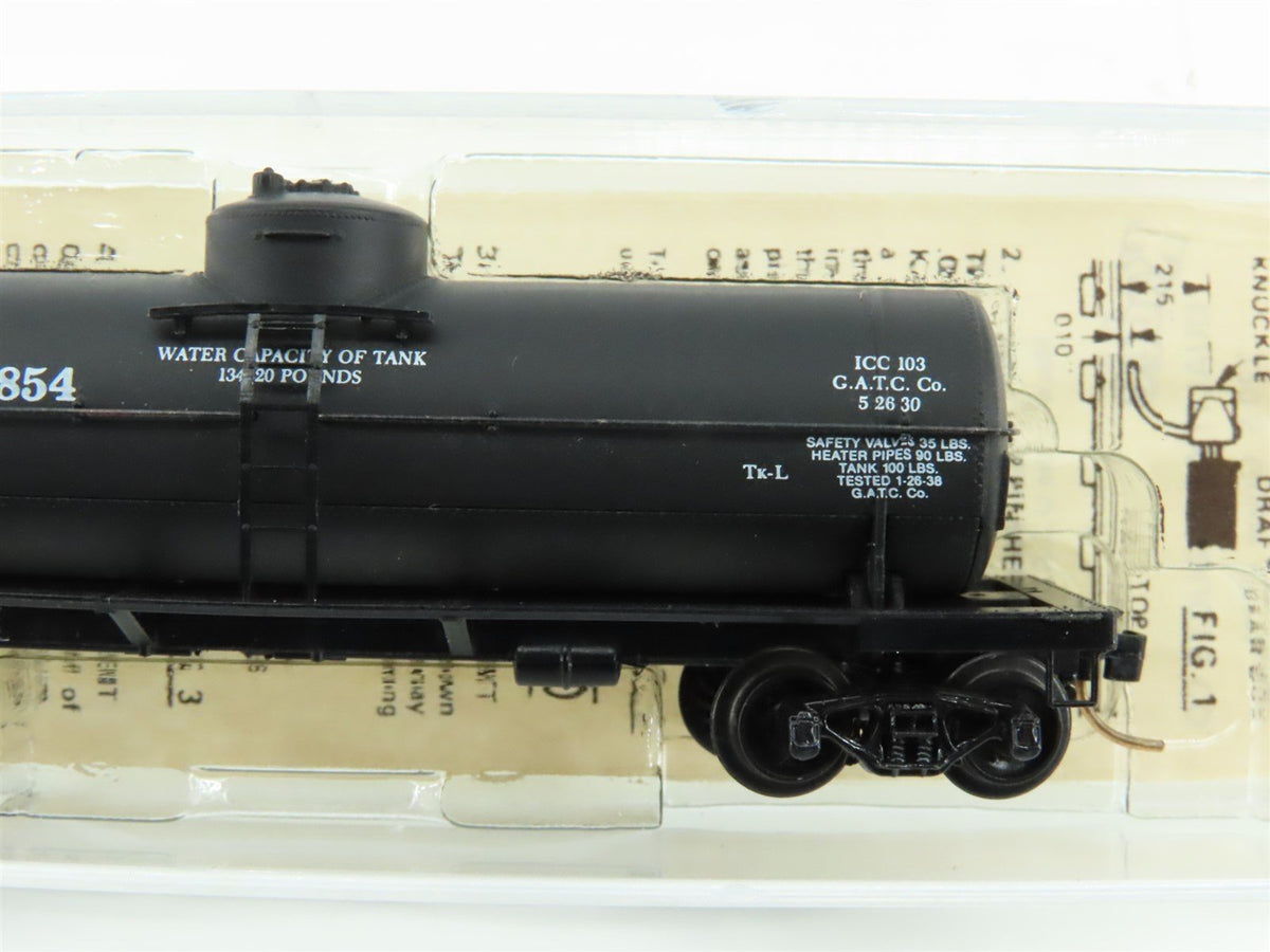 N Scale Kadee Micro-Trains MTL 65012 ATSF Santa Fe Railroad 39&#39; Tank Car #100854