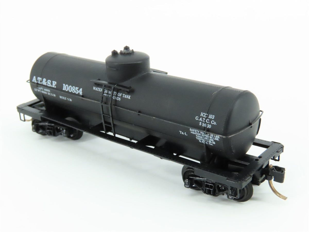 N Scale Kadee Micro-Trains MTL 65012 ATSF Santa Fe Railroad 39&#39; Tank Car #100854