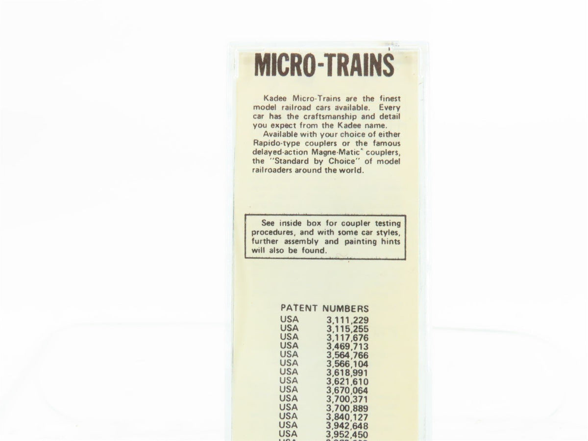 N Scale Kadee Micro-Trains MTL 65012 ATSF Santa Fe Railroad 39&#39; Tank Car #100854