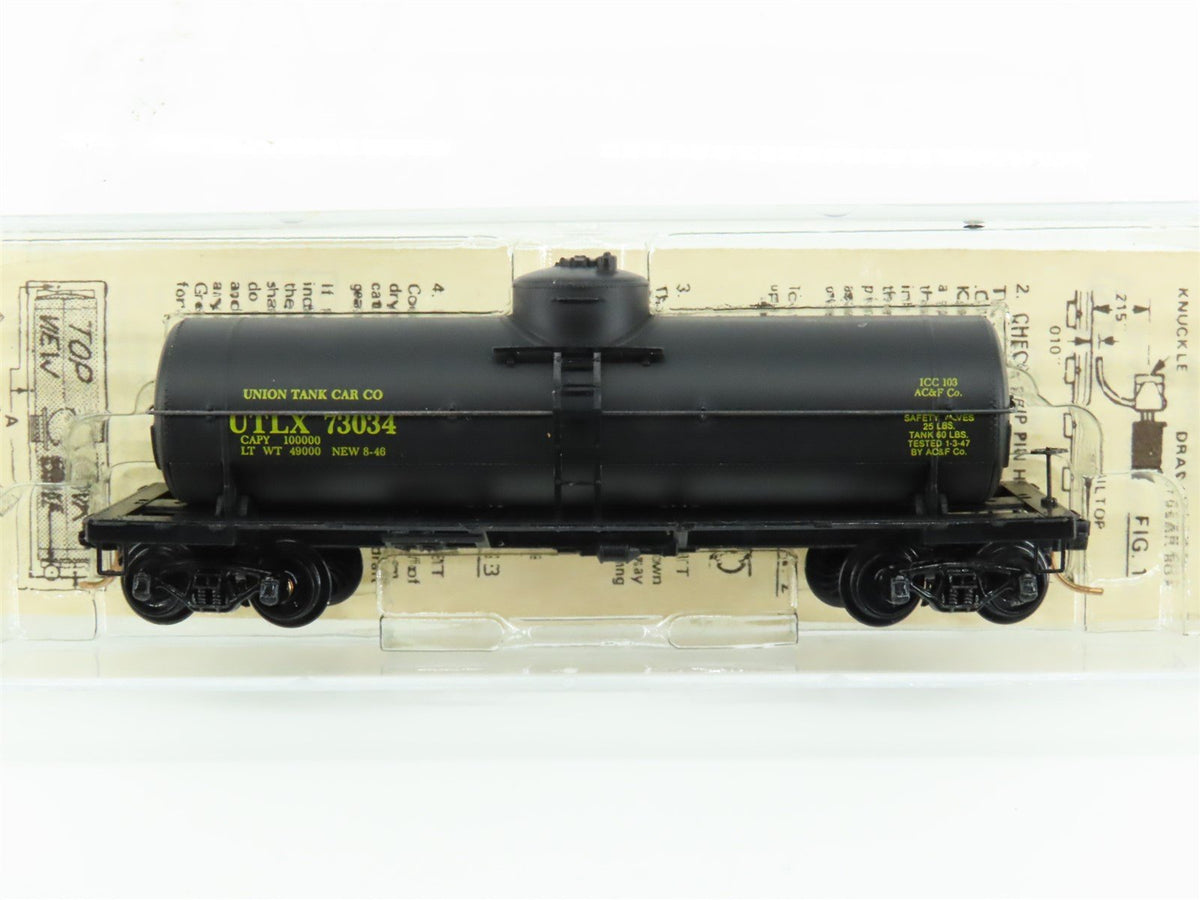 N Scale Kadee Micro-Trains MTL 65122 UTLX Union 39&#39; Single Dome Tank Car #73034