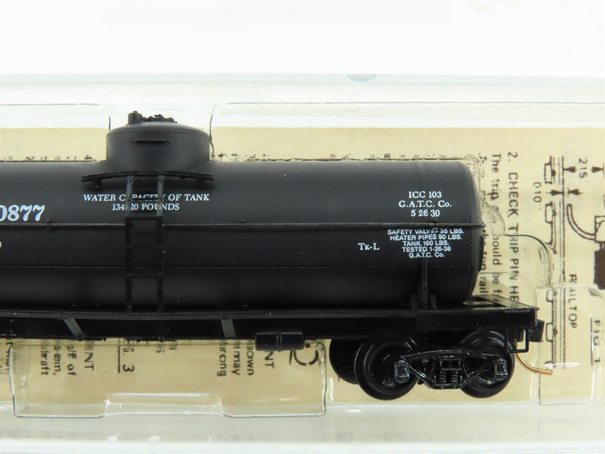 N Scale Kadee Micro-Trains MTL 65012 ATSF Santa Fe Railroad 39&#39; Tank Car #100877