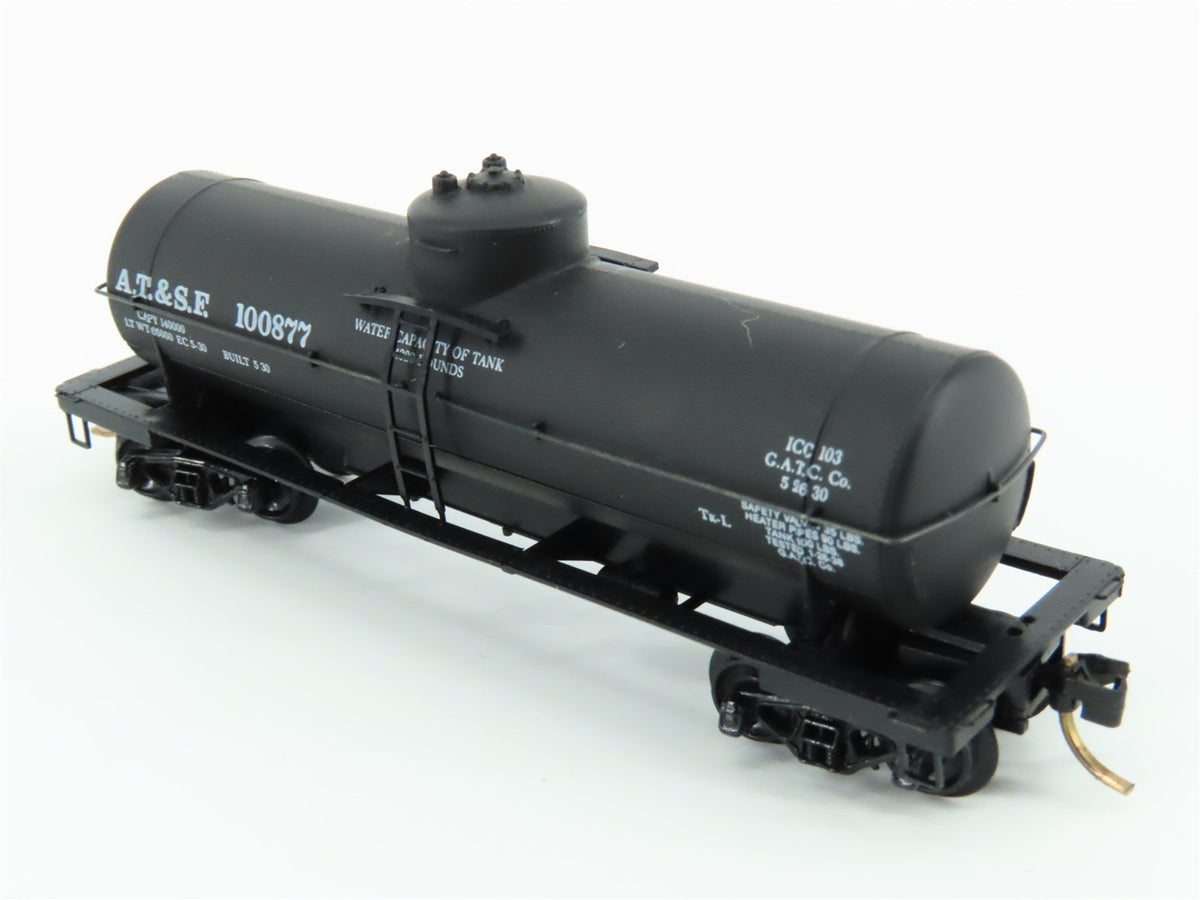 N Scale Kadee Micro-Trains MTL 65012 ATSF Santa Fe Railroad 39&#39; Tank Car #100877