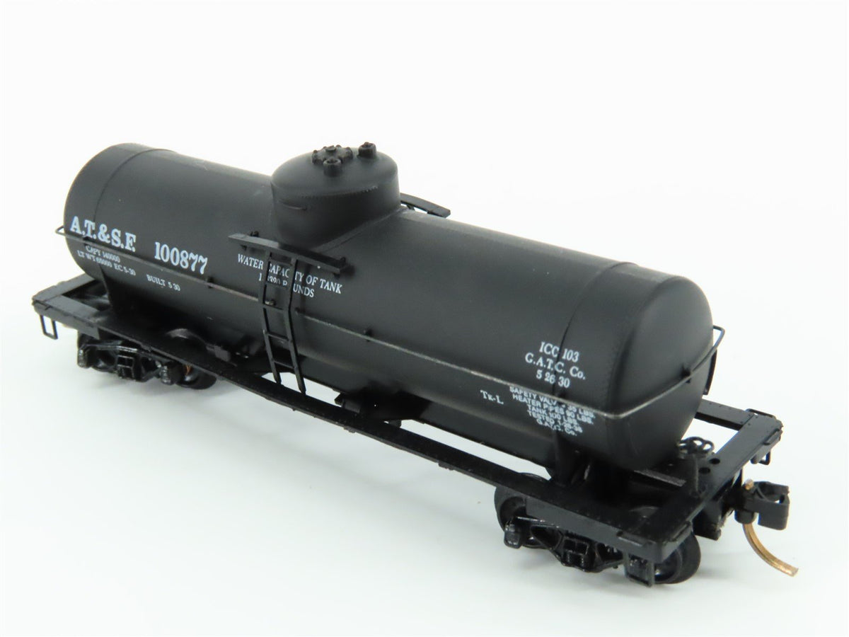 N Scale Kadee Micro-Trains MTL 65012 ATSF Santa Fe Railroad 39&#39; Tank Car #100877