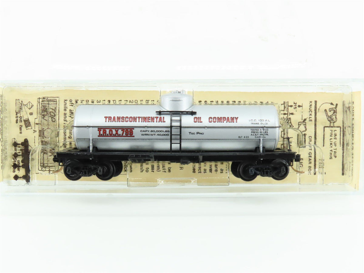 N Scale Kadee Micro-Trains MTL 65050 TROX Transcontinental Oil 39&#39; Tank Car #799