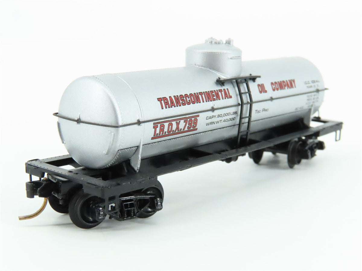 N Scale Kadee Micro-Trains MTL 65050 TROX Transcontinental Oil 39&#39; Tank Car #799