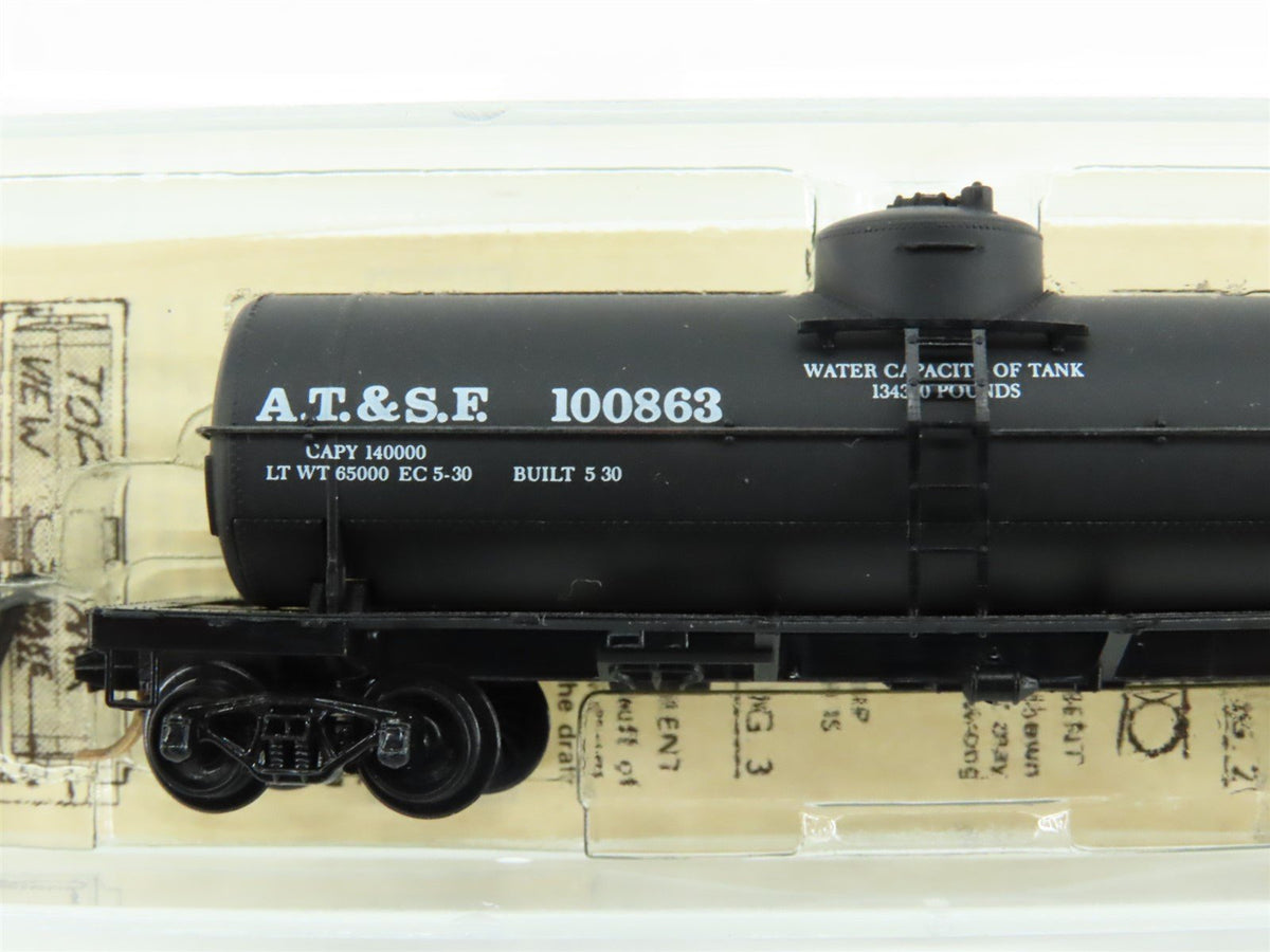 N Scale Kadee Micro-Trains MTL 65012 ATSF Santa Fe Railroad 39&#39; Tank Car #100863