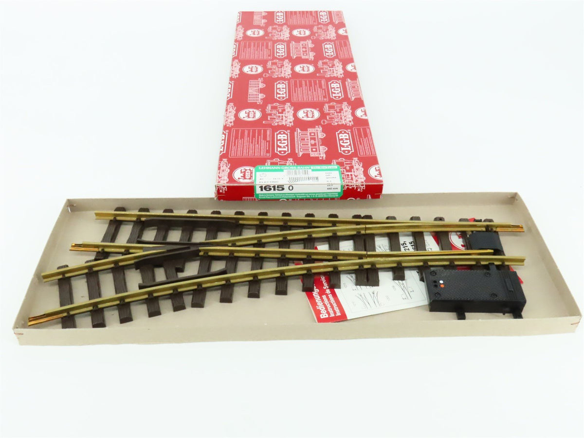 G Scale LGB 16150 Left-Hand R3 22.5 Degree Electric Turnout Switch Track