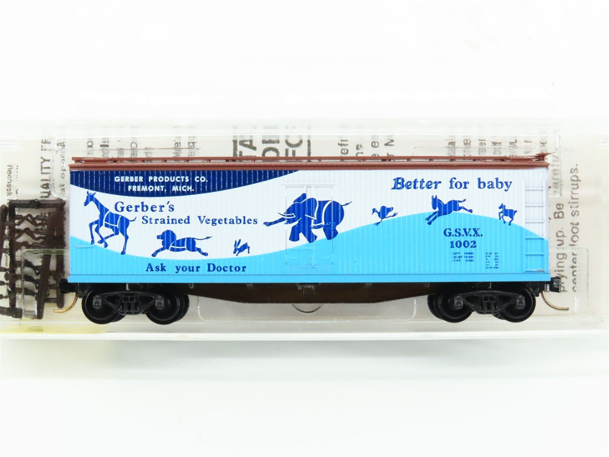 N Scale Kadee Micro-Trains MTL 49330 GSVX Gerber 40&#39; Wood Sheathed Reefer #1002