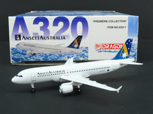 1:400 Dragon Wings 55011 Die-Cast Ansett Australia Airbus A320 Airliner