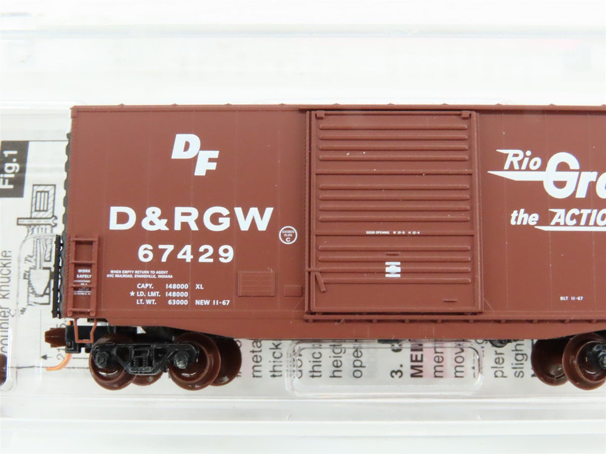 N Scale Micro-Trains MTL 10100030 D&amp;RGW Rio Grande &quot;Action&quot; 40&#39; Box Car #67429