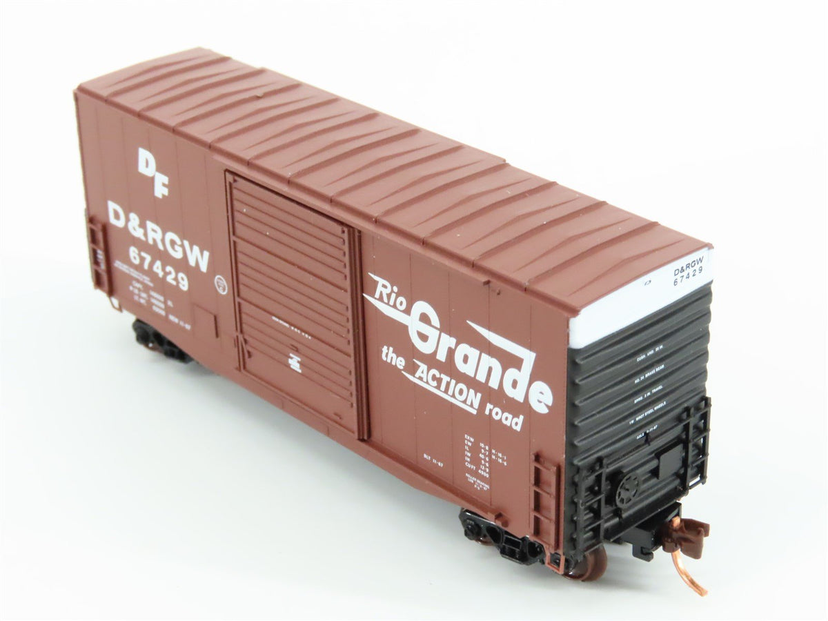 N Scale Micro-Trains MTL 10100030 D&amp;RGW Rio Grande &quot;Action&quot; 40&#39; Box Car #67429