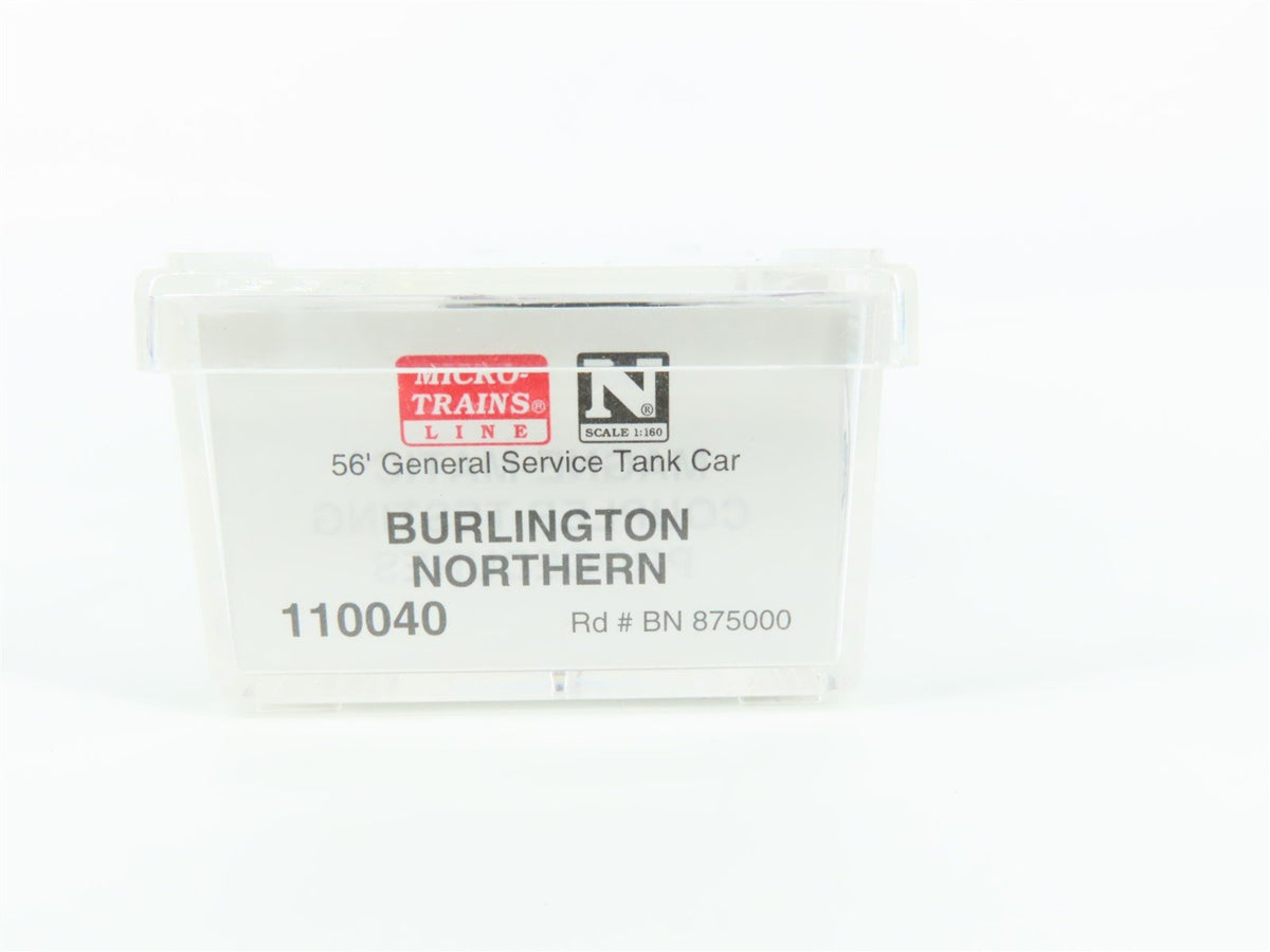 N Scale Micro-Trains MTL 110040 BN Burlington Northern 56&#39; Tank Car #875000