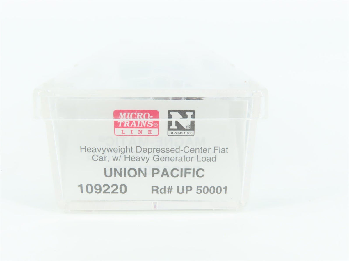 N Scale Micro-Trains MTL 109220 UP Union Pacific Flat Car #50001 w/ Generator