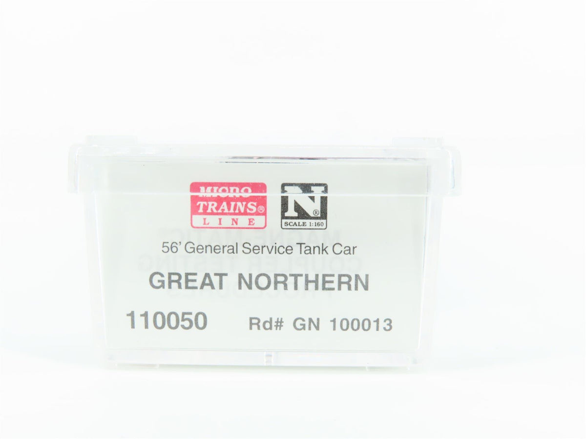 N Scale Micro-Trains MTL 110050 GN Great Northern Railway 56&#39; Tank Car #100013