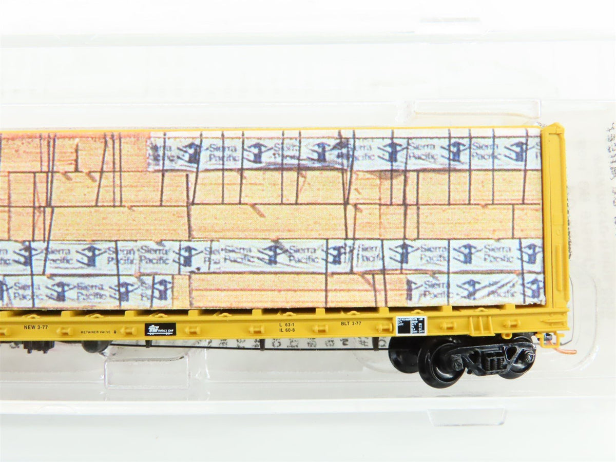 N Micro-Trains MTL 53050 MILW Milwaukee Road Centerbeam Flat Car #63035 w/ Load