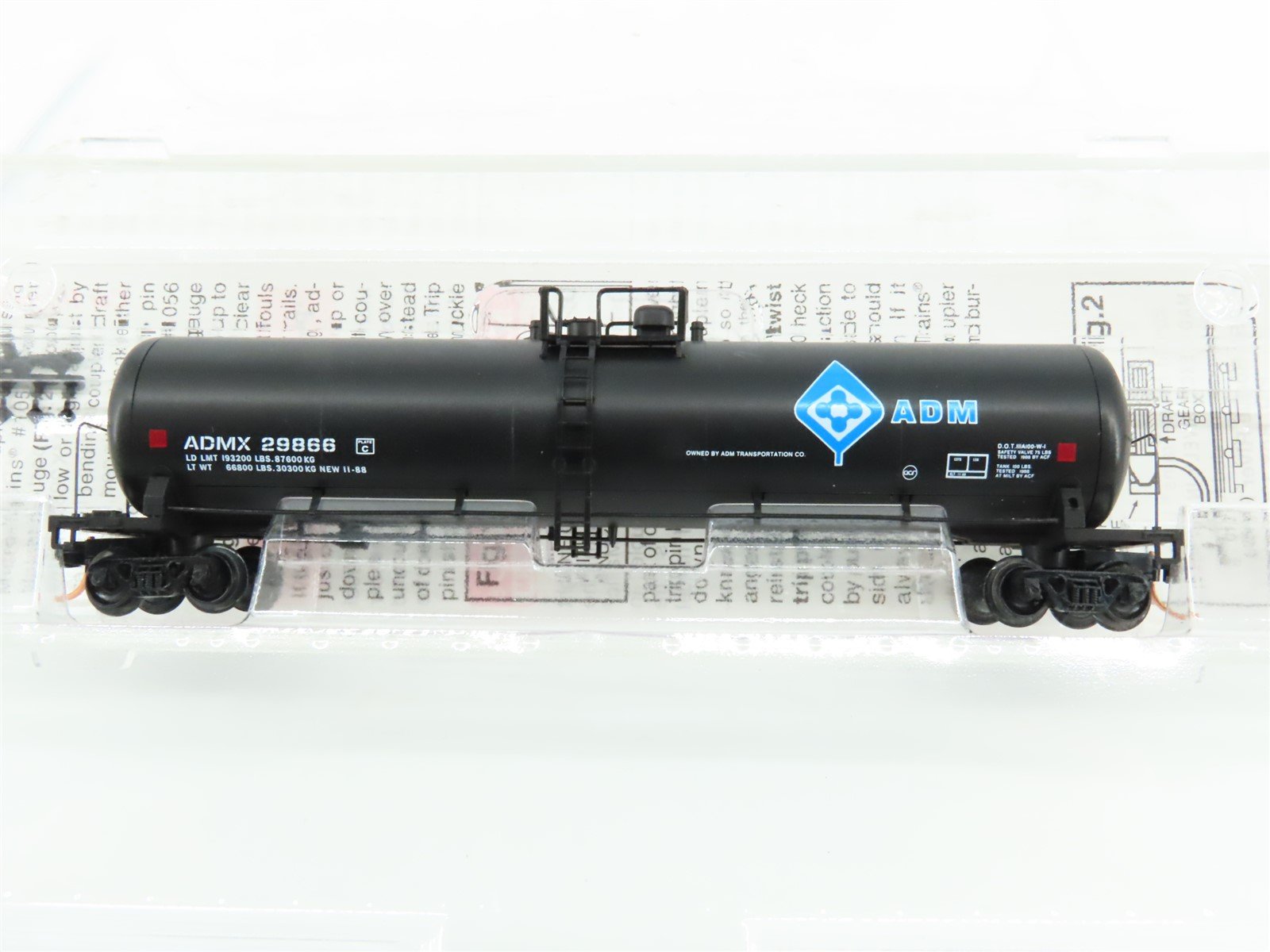 N Scale Micro-Trains MTL 110020 ADMX Transportation 56' Tank Car #29866