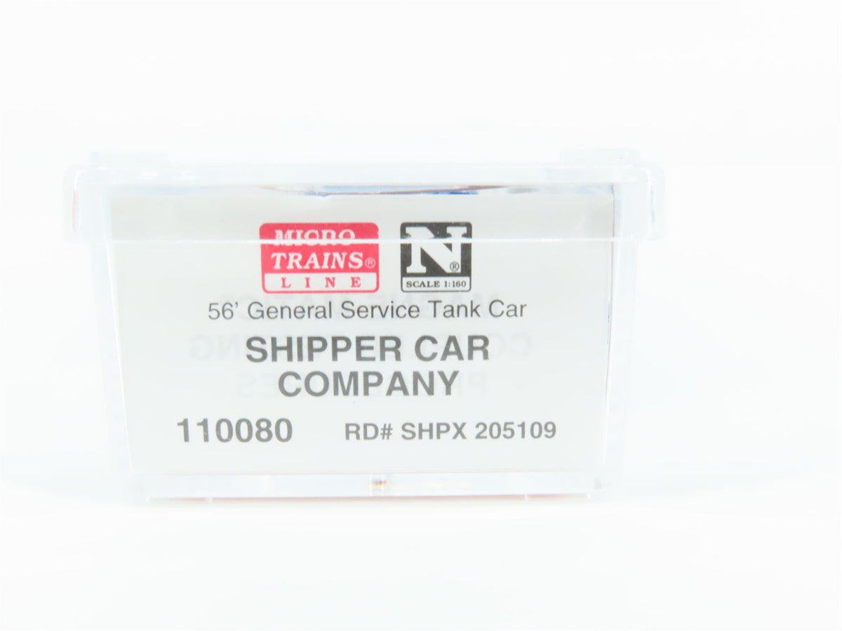 N Scale Micro-Trains MTL 110080 SHPX Shipper Car Company 56&#39; Tank Car #205109