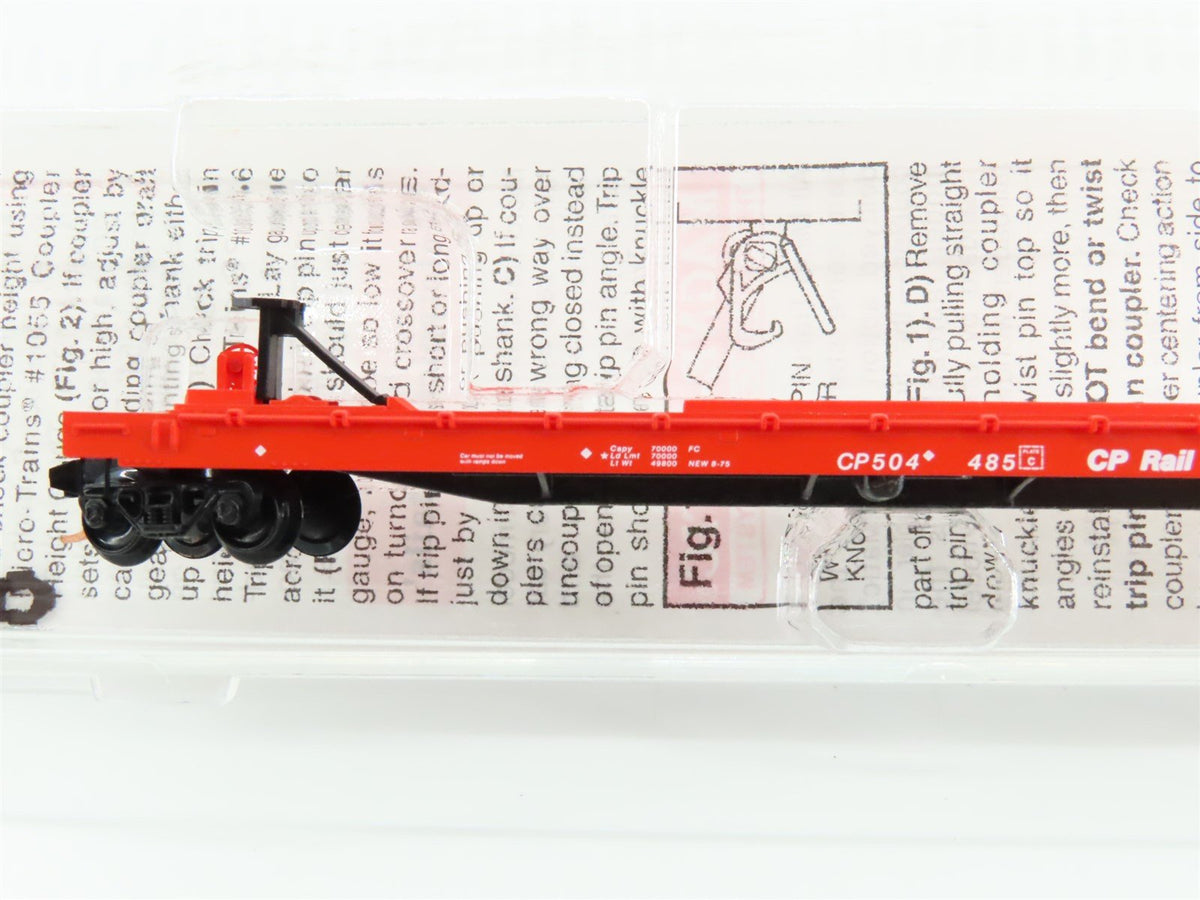 N Scale Micro-Trains MTL 64070 CP Rail 57&#39; 6&quot; Converted TOFC Flat Car #504485