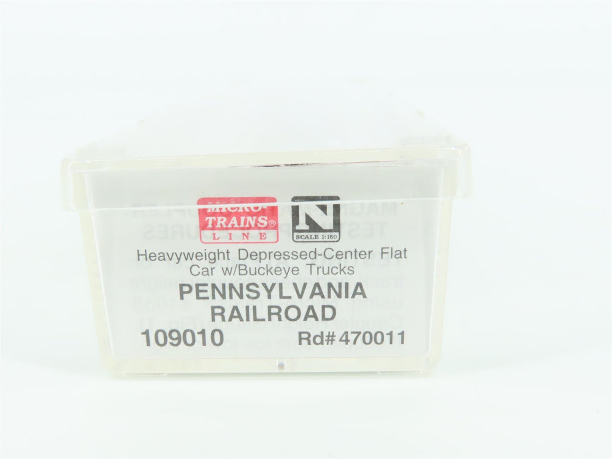 N Micro-Trains MTL 109010 PRR Pennsylvania Depressed Center Flat Car #470011