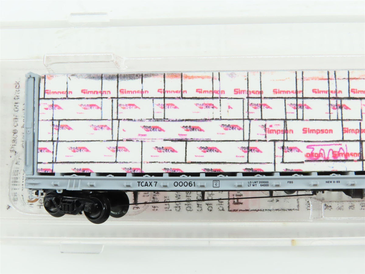 N Micro-Trains MTL 53720 TCAX Centex Centerbeam I-Beam Flat Car #700061 w/ Load