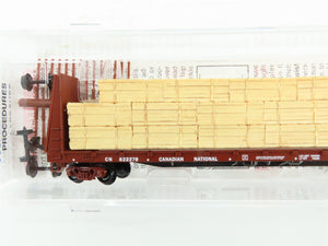 N Micro-Trains MTL 54140 CN Canadian National Bulkhead Flat Car #622278 w/ Load