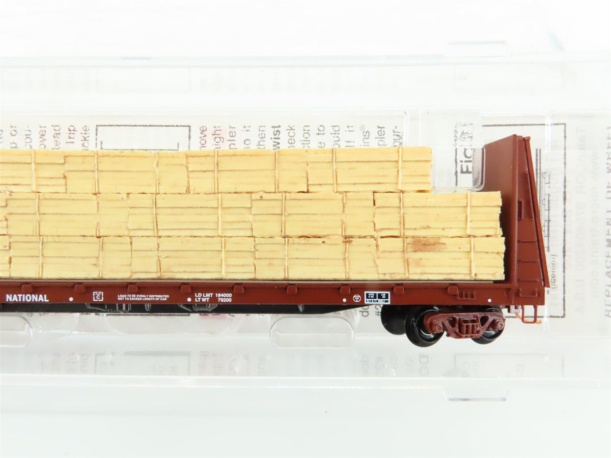 N Micro-Trains MTL 54140 CN Canadian National Bulkhead Flat Car #622278 w/ Load