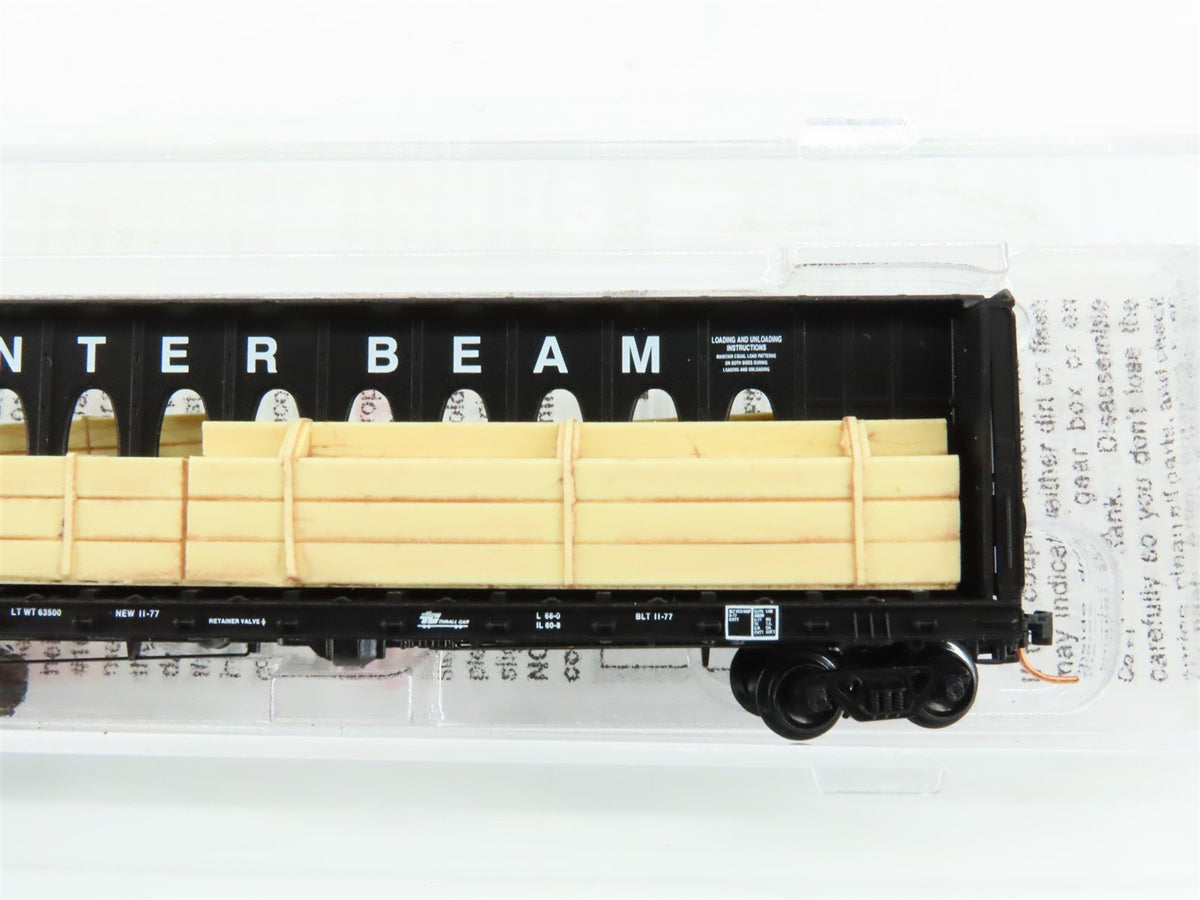 N Micro-Trains MTL 05300062 WP Western Pacific Centerbeam Flat Car #1403 w/ Load