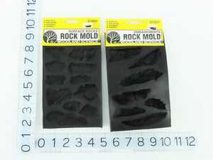 LOT of 11 Multi-Scale Woodland Scenics Assorted Rock Molds