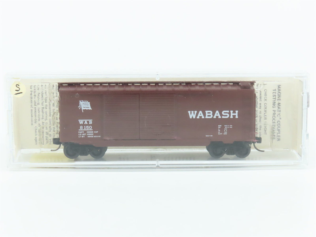 N Scale Kadee Micro-Trains MTL 23130 WAB Wabash 40&#39; Double Door Box Car #8150