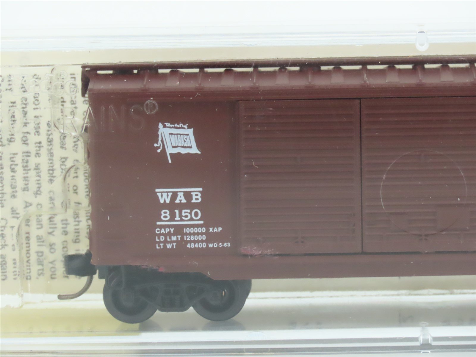 N Scale Kadee Micro-Trains MTL 23130 WAB Wabash 40' Double Door Box Car #8150