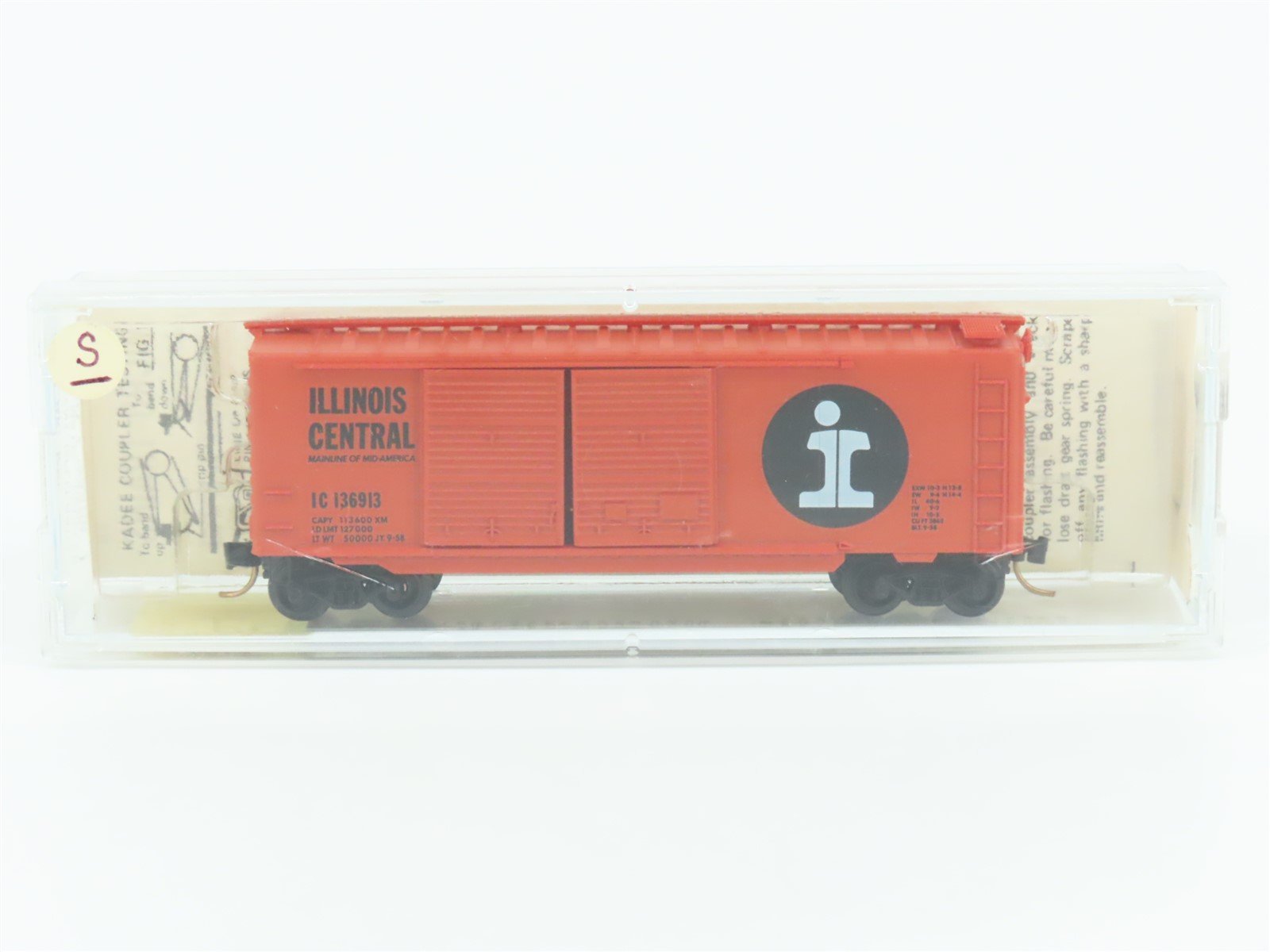 N Scale Kadee Micro-Trains MTL 23090 IC Illinois Central 40' Box Car #136913