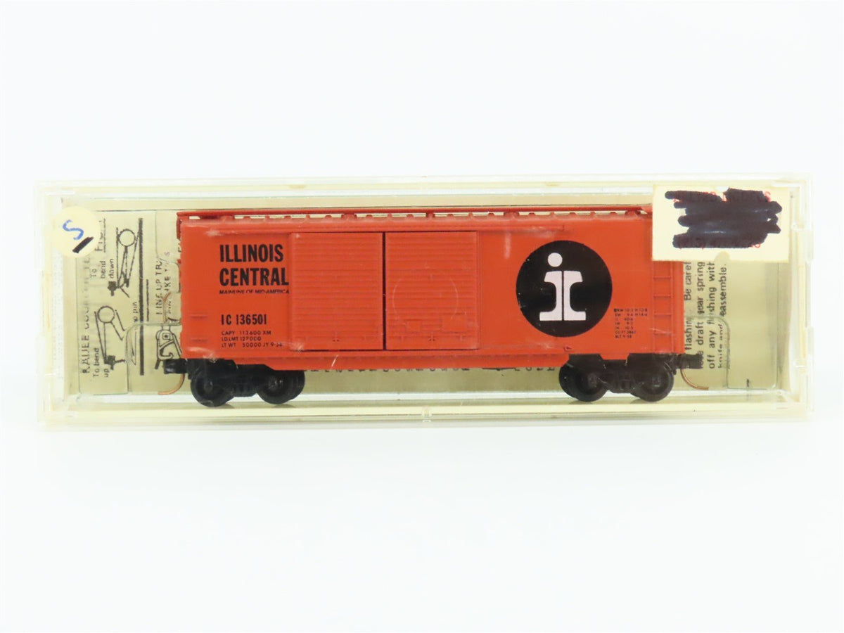 N Scale Kadee Micro-Trains MTL 23090 IC Illinois Central 40&#39; Box Car #136501