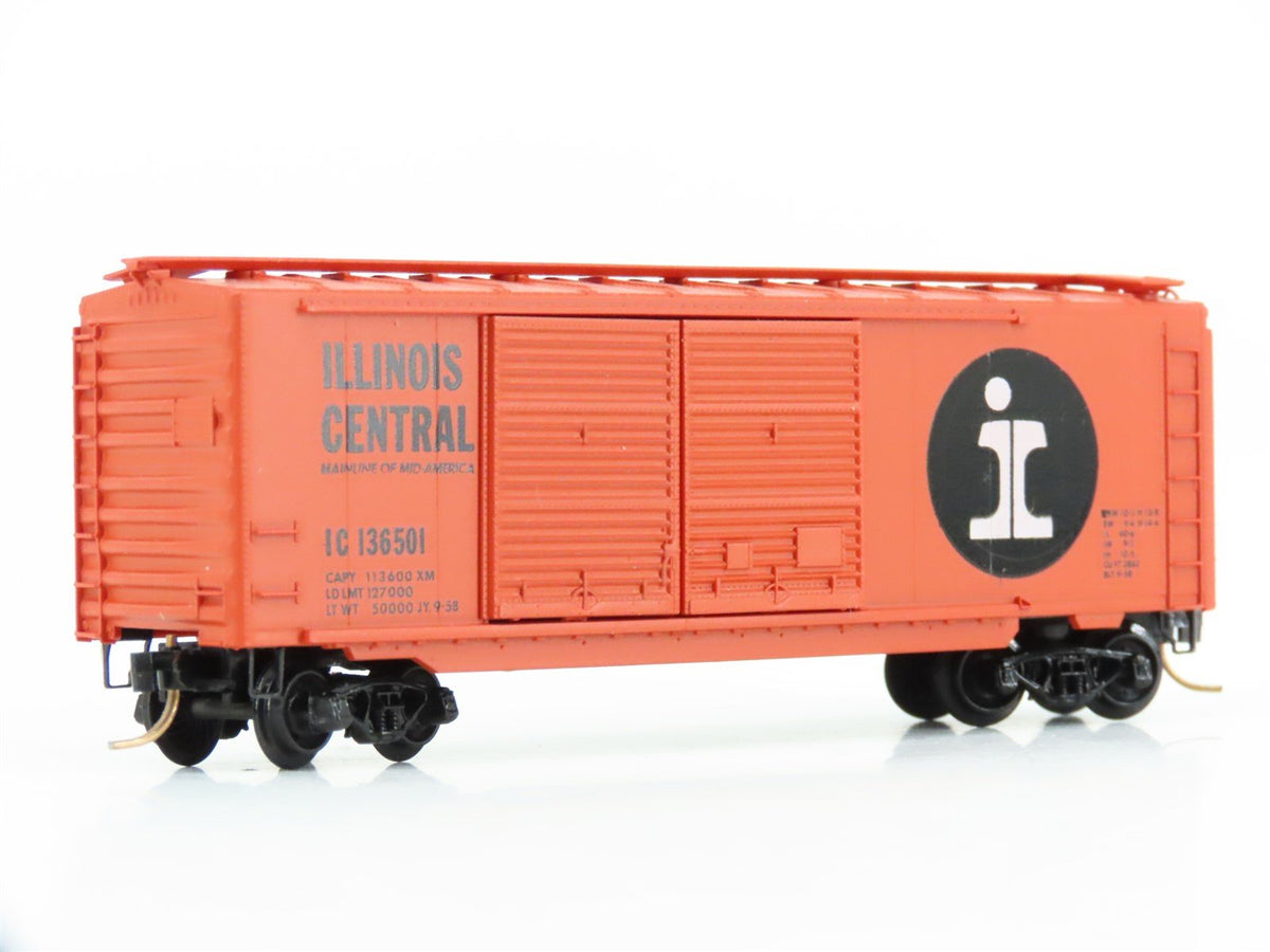 N Scale Kadee Micro-Trains MTL 23090 IC Illinois Central 40&#39; Box Car #136501