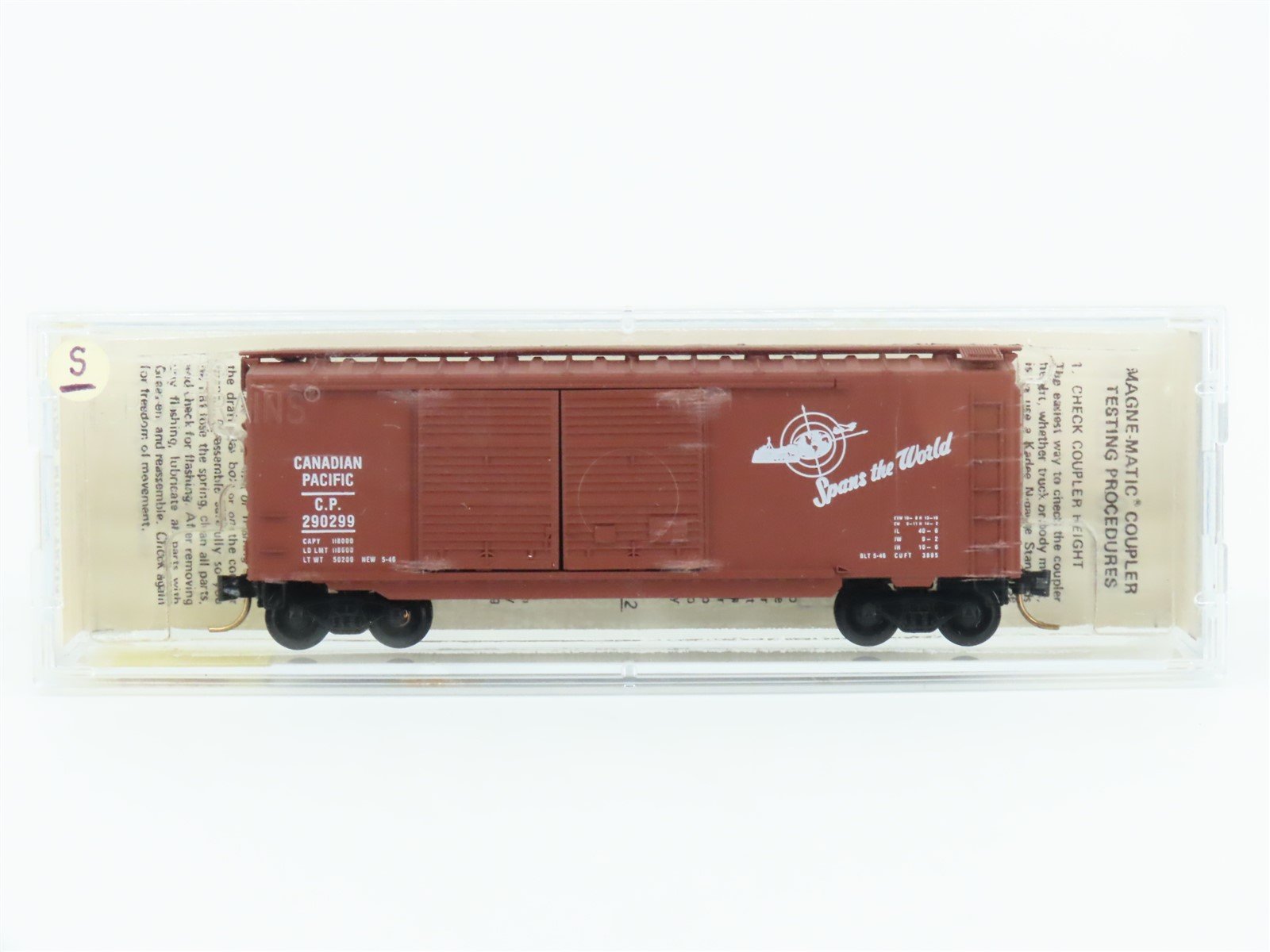 N Scale Kadee Micro-Trains MTL 23140 CP Spans the World 40' Box Car #290299