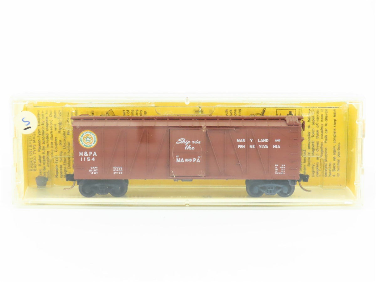 N Scale Kadee Micro-Trains MTL 28021 M&amp;PA &quot;Ma and Pa&quot; 40&#39; Box Car #1154