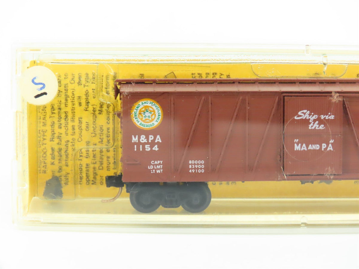 N Scale Kadee Micro-Trains MTL 28021 M&amp;PA &quot;Ma and Pa&quot; 40&#39; Box Car #1154