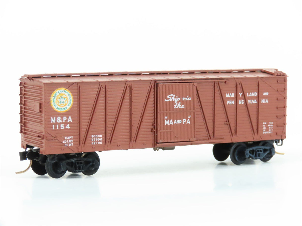 N Scale Kadee Micro-Trains MTL 28021 M&amp;PA &quot;Ma and Pa&quot; 40&#39; Box Car #1154