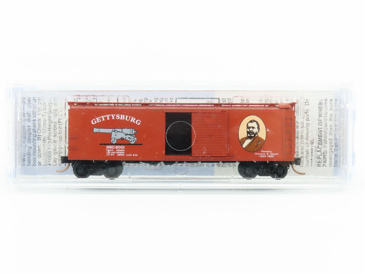 N Micro-Trains MTL NSC Gettysburg Ulysses Grant &amp; Robert Lee 40&#39; Box Car #2001