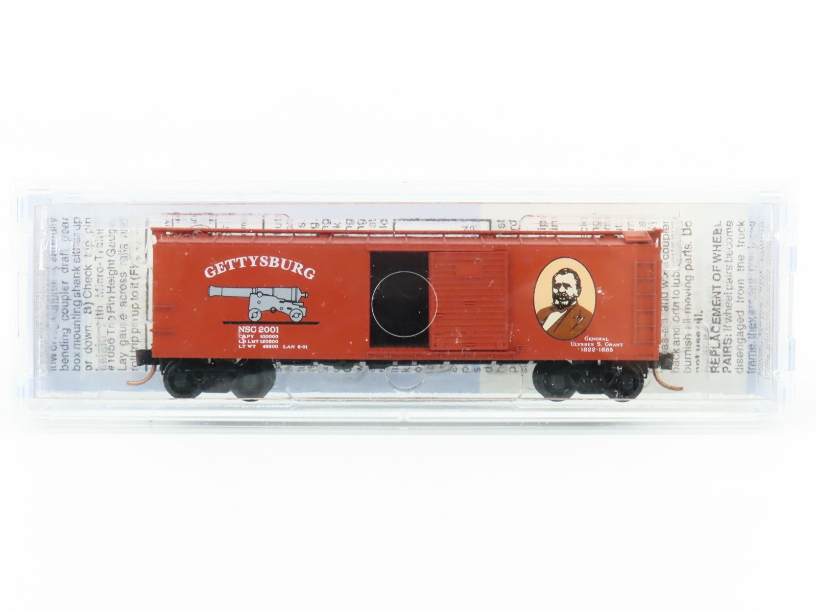 N Micro-Trains MTL NSC Gettysburg Ulysses Grant & Robert Lee 40' Box Car #2001