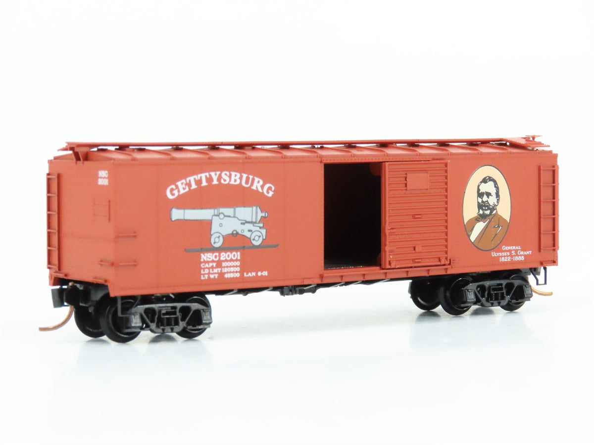 N Micro-Trains MTL NSC Gettysburg Ulysses Grant &amp; Robert Lee 40&#39; Box Car #2001