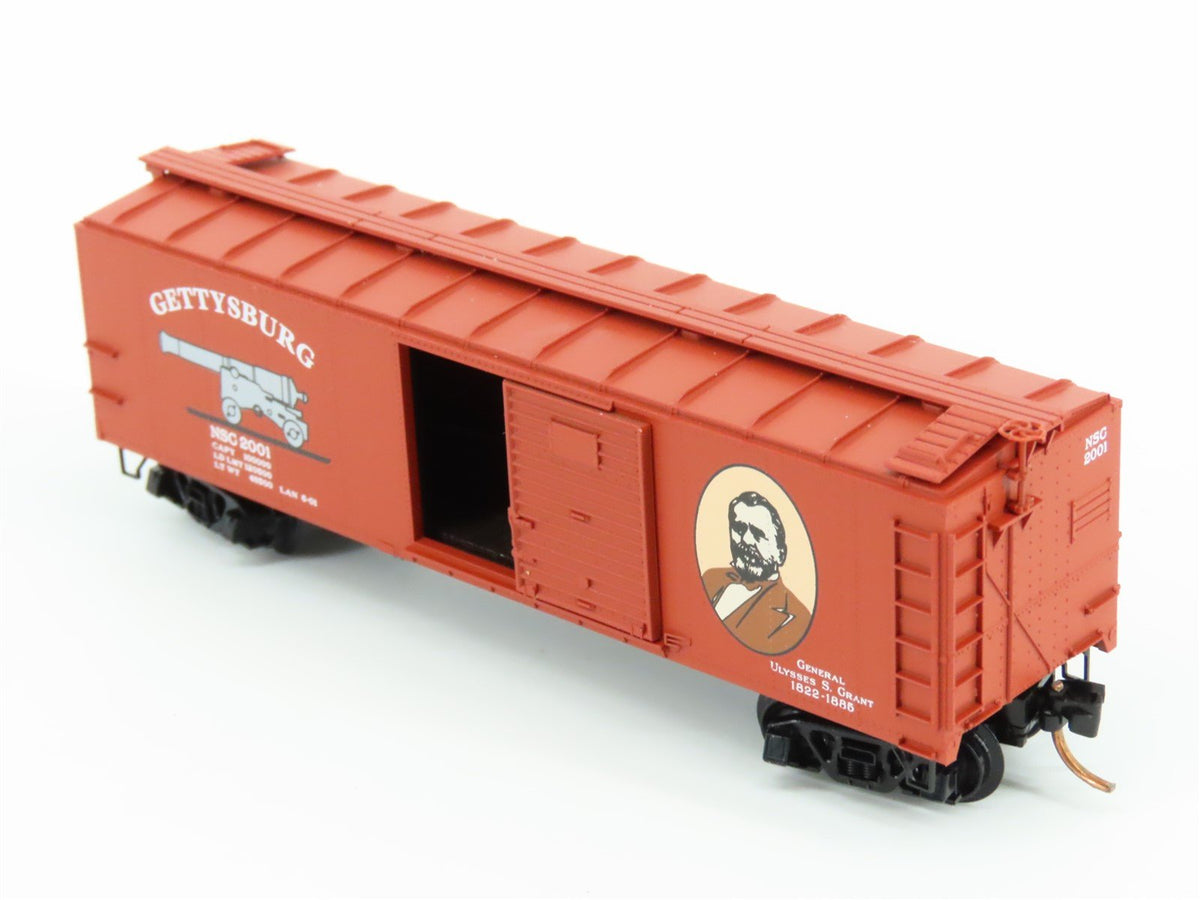 N Micro-Trains MTL NSC Gettysburg Ulysses Grant &amp; Robert Lee 40&#39; Box Car #2001