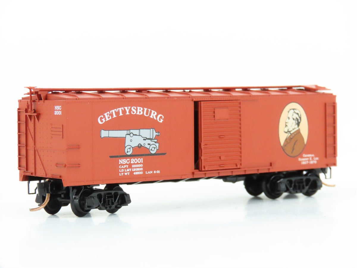 N Micro-Trains MTL NSC Gettysburg Ulysses Grant &amp; Robert Lee 40&#39; Box Car #2001