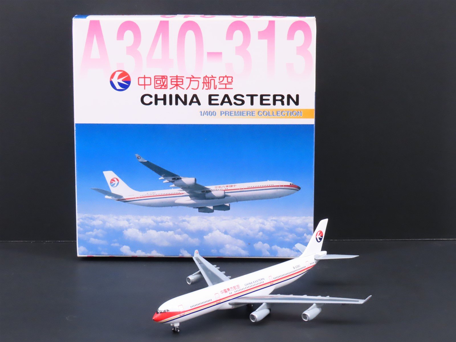 1:400 Dragon Wings 55005 Die-Cast China Eastern Airbus A340-313 Airliner wStand