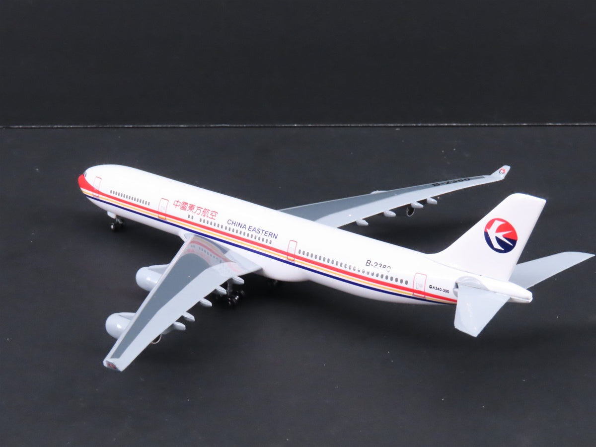 1:400 Dragon Wings 55005 Die-Cast China Eastern Airbus A340-313 Airliner wStand