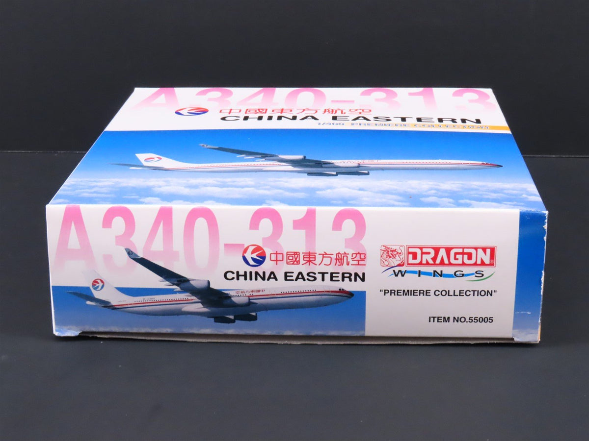 1:400 Dragon Wings 55005 Die-Cast China Eastern Airbus A340-313 Airliner wStand