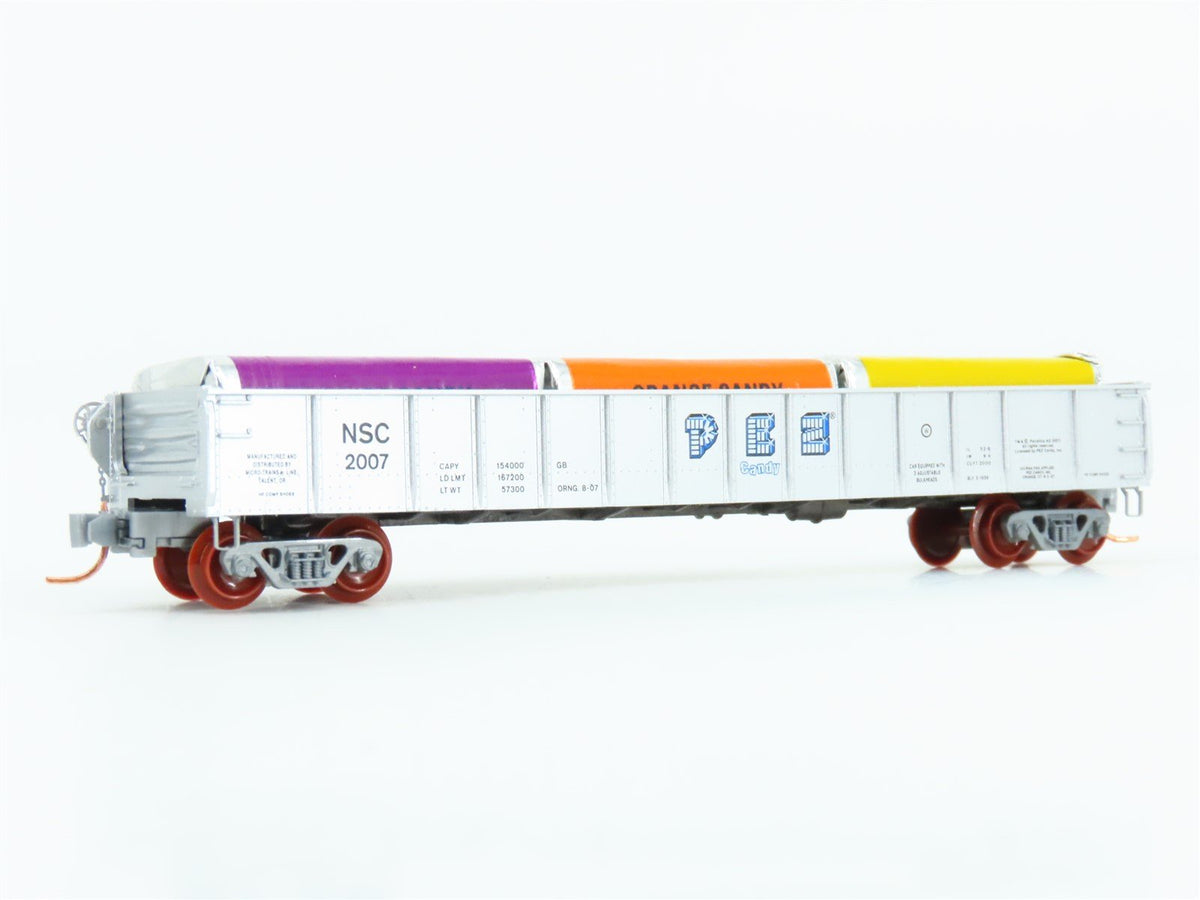 N Scale Micro-Trains MTL NSC 07-135 Pez Candy 50&#39; Gondola #2007 w/ Load